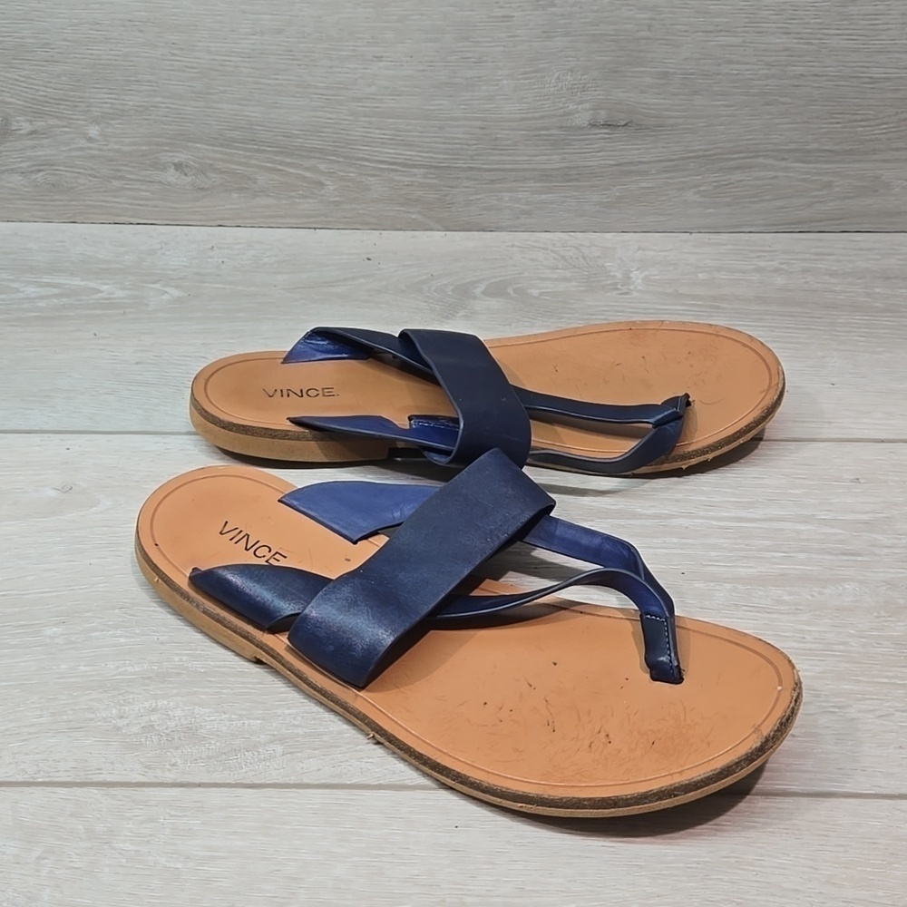 Vince Women Thong Leather Sandals Slide flip flop flats shoes for 7M